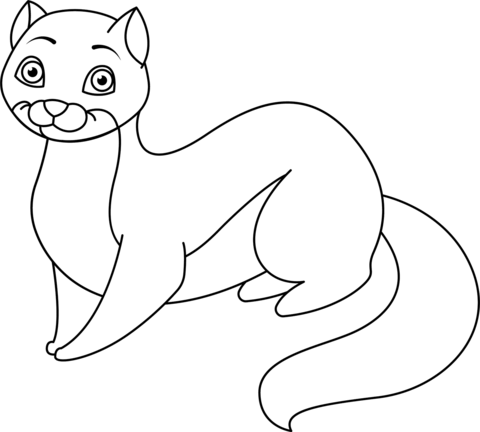 Cute Mongoose Coloring Page